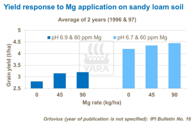 Application de magnésium sur sol limoneux sableux et effet sur rendement 